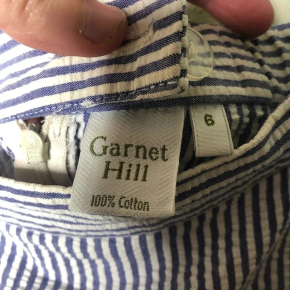 Garnet Hill Seersucker Skirt Size 6 - Picture 6 of 6